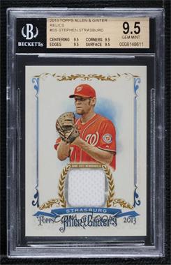 2013 Topps Allen & Ginter's - Relics #AGFR-SS - Stephen Strasburg [BGS 9.5 GEM MINT]