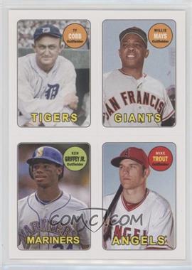 2013 Topps Archives - 1969 4-In-1 Stickers #69S-CMGT - Ty Cobb, Willie Mays, Ken Griffey Jr., Mike Trout