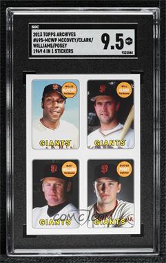 2013 Topps Archives - 1969 4-In-1 Stickers #69S-MCWP - Willie McCovey, Will Clark, Matt Williams, Buster Posey [SGC 9.5 Mint+]