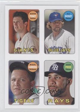 2013 Topps Archives - 1969 4-In-1 Stickers #69S-PDCP - Buster Posey, R.A. Dickey, Miguel Cabrera, David Price