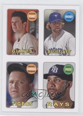 2013 Topps Archives - 1969 4-In-1 Stickers #69S-PDCP - Buster Posey, R.A. Dickey, Miguel Cabrera, David Price