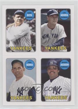 2013 Topps Archives - 1969 4-In-1 Stickers #69S-RGBJ - Babe Ruth, Lou Gehrig, Yogi Berra, Reggie Jackson