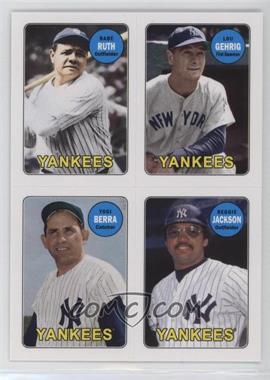 2013 Topps Archives - 1969 4-In-1 Stickers #69S-RGBJ - Babe Ruth, Lou Gehrig, Yogi Berra, Reggie Jackson