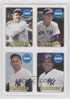 2013 Topps Archives - 1969 4-In-1 Stickers #69S-RGBJ - Babe Ruth, Lou Gehrig, Yogi Berra, Reggie Jackson