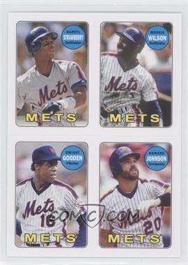 2013 Topps Archives - 1969 4-In-1 Stickers #69S-SWGJ - Darryl Strawberry, Mookie Wilson, Dwight Gooden, Howard Johnson