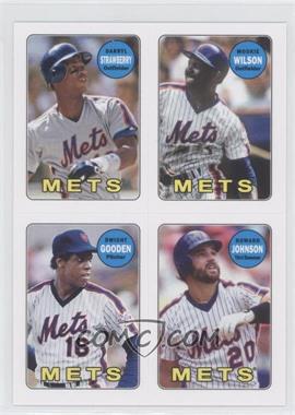 2013 Topps Archives - 1969 4-In-1 Stickers #69S-SWGJ - Darryl Strawberry, Mookie Wilson, Dwight Gooden, Howard Johnson