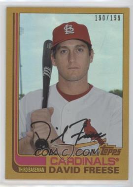 2013 Topps Archives - [Base] - Gold Rainbow #63 - David Freese /199