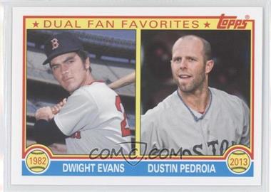 2013 Topps Archives - Dual Fan Favorites #DFF-EP - Dual Fan Favorites (Dwight Evans, Dustin Pedroia)