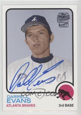 2013 Topps Archives - Fan Favorites Autographs #FFA-DE - Darrell Evans