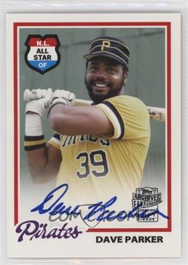 2013 Topps Archives - Fan Favorites Autographs #FFA-DP - Dave Parker