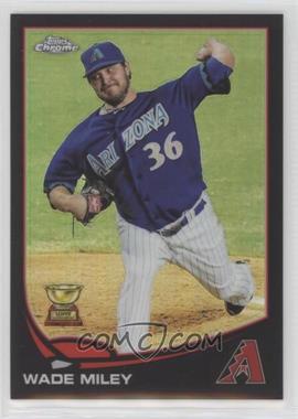 2013 Topps Chrome - [Base] - Black Refractor #139 - Wade Miley /100