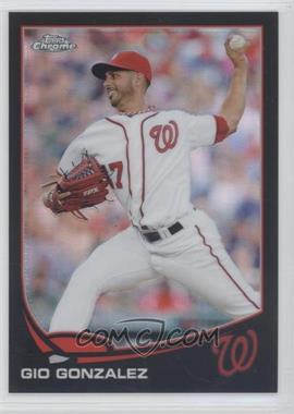 2013 Topps Chrome - [Base] - Black Refractor #213 - Gio Gonzalez /100