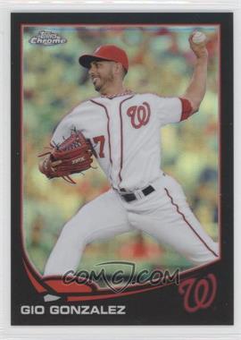 2013 Topps Chrome - [Base] - Black Refractor #213 - Gio Gonzalez /100