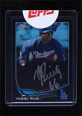2013 Topps Chrome - [Base] - Black Silver Ink Rookie Autographs #YP - Yasiel Puig /25 [Uncirculated]