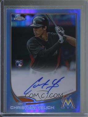 2013 Topps Chrome - [Base] - Blue Refractor Rookie Autographs #CY - Christian Yelich /199