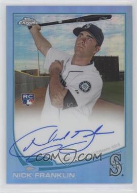 2013 Topps Chrome - [Base] - Blue Refractor Rookie Autographs #NF - Nick Franklin /199