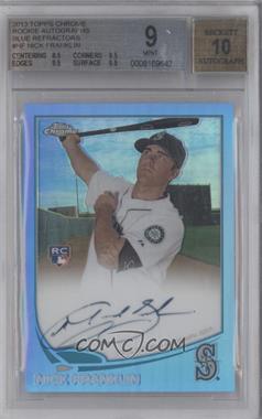 2013 Topps Chrome - [Base] - Blue Refractor Rookie Autographs #NF - Nick Franklin /199 [BGS 9 MINT]