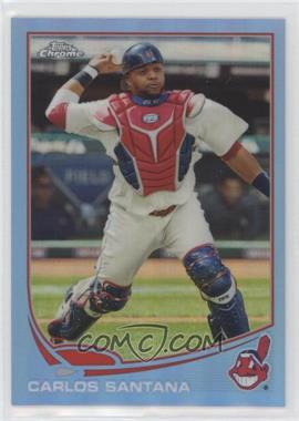 2013 Topps Chrome - [Base] - Blue Refractor #21 - Carlos Santana /199