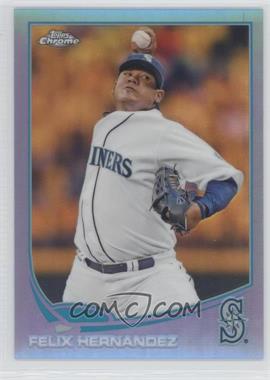 2013 Topps Chrome - [Base] - Blue Refractor #34 - Felix Hernandez /199