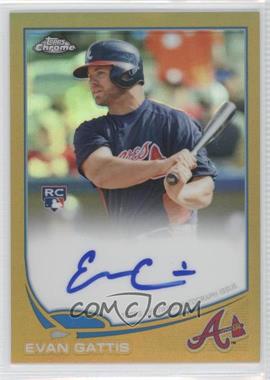 2013 Topps Chrome - [Base] - Gold Refractor Rookie Autographs #148 - Evan Gattis /50