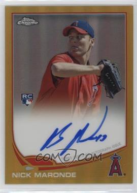 2013 Topps Chrome - [Base] - Gold Refractor Rookie Autographs #24 - Nick Maronde /50