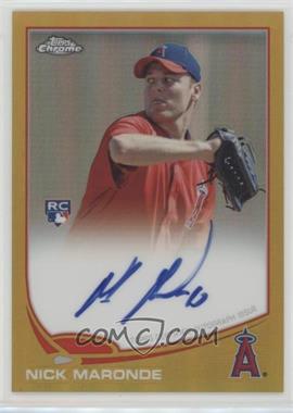 2013 Topps Chrome - [Base] - Gold Refractor Rookie Autographs #24 - Nick Maronde /50