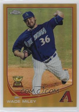 2013 Topps Chrome - [Base] - Gold Refractor #139 - Wade Miley /50