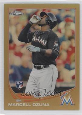 2013 Topps Chrome - [Base] - Gold Refractor #33 - Marcell Ozuna /50