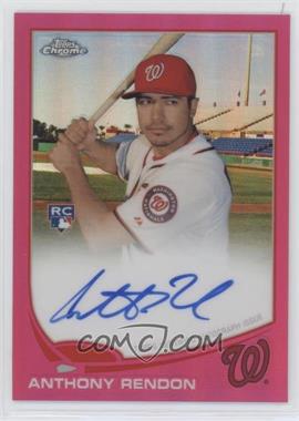2013 Topps Chrome - [Base] - Pink Refractor Rookie Autographs #128 - Anthony Rendon /5 [Stock Redemption]