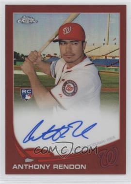 2013 Topps Chrome - [Base] - Red Refractor Rookie Autographs #128 - Anthony Rendon /25