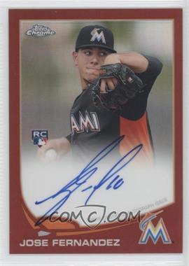 2013 Topps Chrome - [Base] - Red Refractor Rookie Autographs #32 - Jose Fernandez /25