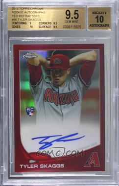 2013 Topps Chrome - [Base] - Red Refractor Rookie Autographs #88 - Tyler Skaggs /25 [BGS 9.5 GEM MINT]