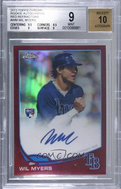 2013 Topps Chrome - [Base] - Red Refractor Rookie Autographs #WM - Wil Myers /25 [BGS 9 MINT]