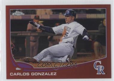 2013 Topps Chrome - [Base] - Red Refractor #131 - Carlos Gonzalez /25