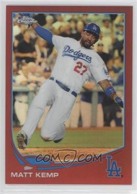 2013 Topps Chrome - [Base] - Red Refractor #20 - Matt Kemp /25