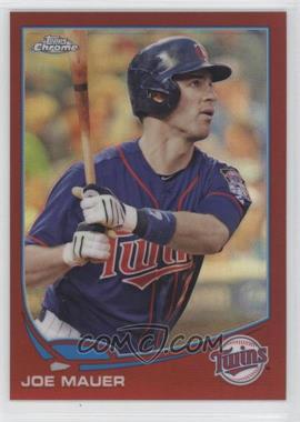 2013 Topps Chrome - [Base] - Red Refractor #38 - Joe Mauer /25