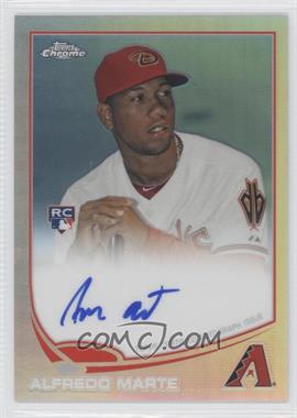 2013 Topps Chrome - [Base] - Refractor Rookie Autographs #189 - Alfredo Marte /499