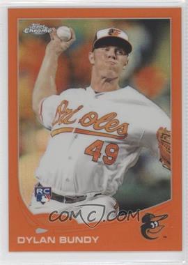 2013 Topps Chrome - [Base] - Retail Orange Refractor #125 - Dylan Bundy