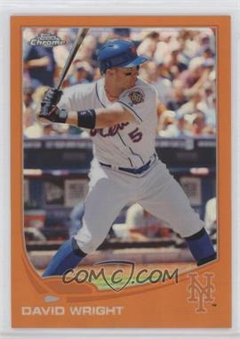 2013 Topps Chrome - [Base] - Retail Orange Refractor #142 - David Wright