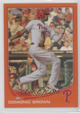 2013 Topps Chrome - [Base] - Retail Orange Refractor #215 - Domonic Brown