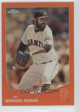 2013 Topps Chrome - [Base] - Retail Orange Refractor #51 - Sergio Romo