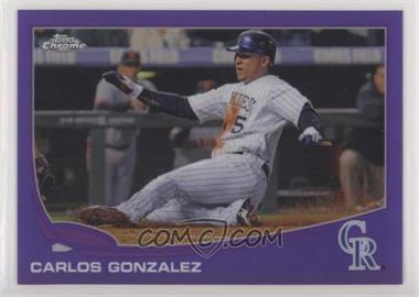 2013 Topps Chrome - [Base] - Retail Purple Refractor #131 - Carlos Gonzalez