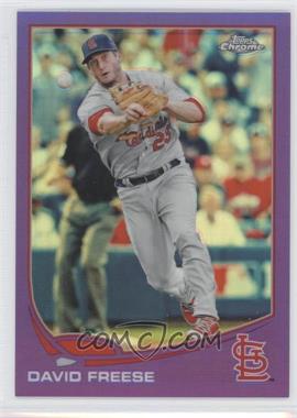 2013 Topps Chrome - [Base] - Retail Purple Refractor #135 - David Freese