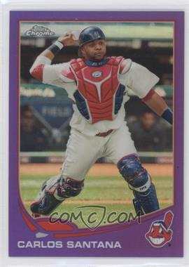 2013 Topps Chrome - [Base] - Retail Purple Refractor #21 - Carlos Santana