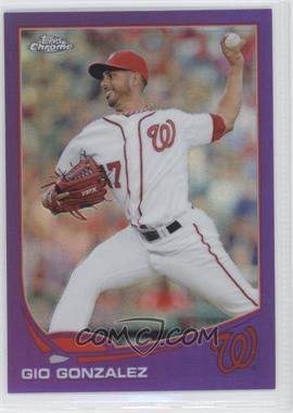 2013 Topps Chrome - [Base] - Retail Purple Refractor #213 - Gio Gonzalez