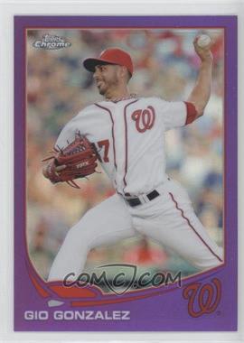 2013 Topps Chrome - [Base] - Retail Purple Refractor #213 - Gio Gonzalez