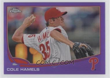 2013 Topps Chrome - [Base] - Retail Purple Refractor #76 - Cole Hamels