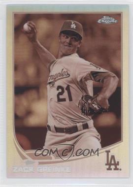 2013 Topps Chrome - [Base] - Sepia Refractor #161 - Zack Greinke /75