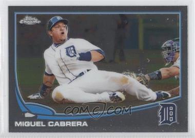 2013 Topps Chrome - [Base] #100.1 - Miguel Cabrera (White Jersey; Sliding)