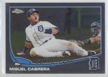 2013 Topps Chrome - [Base] #100.1 - Miguel Cabrera (White Jersey; Sliding) [EX to NM]